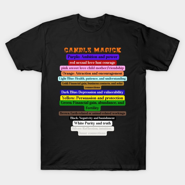 candle magick T-Shirt by unique designs uk